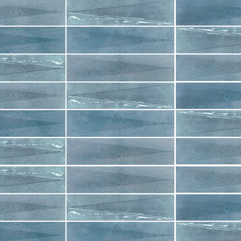 Barret - 2.36in x 9.7in - Blue Decor - Glossy