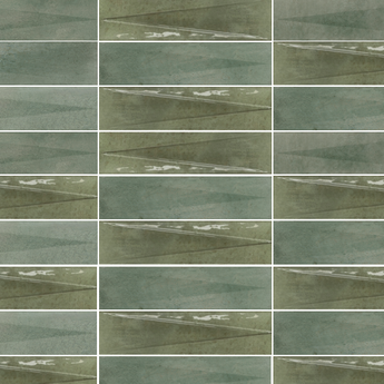 Barret - 2.36in x 9.7in - Green Décor  - Glossy