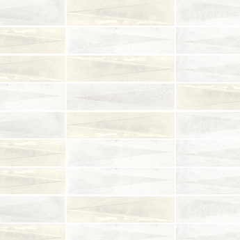 Barret  - 2.36in x 9.7in - White Décor - Glossy